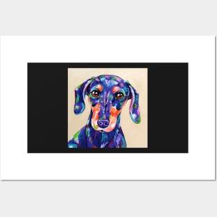 Daschund painting "Peanut" Posters and Art